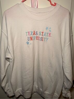 Texas State University Embroidered Crewneck Sweatshirt